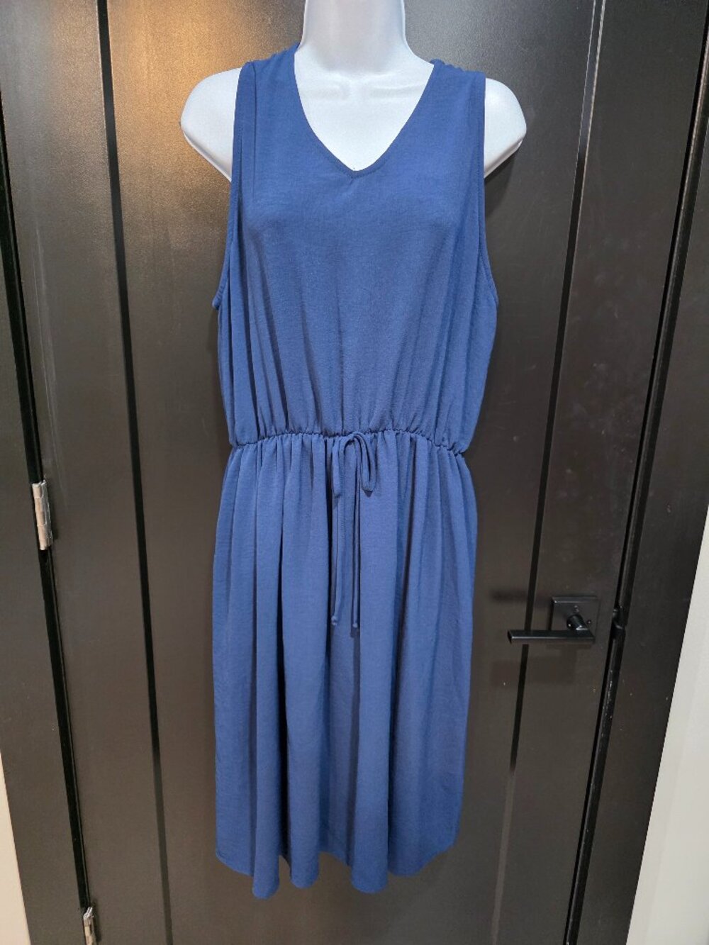 Betsey's Boutique Navy Cinch Waist Dress Sz L